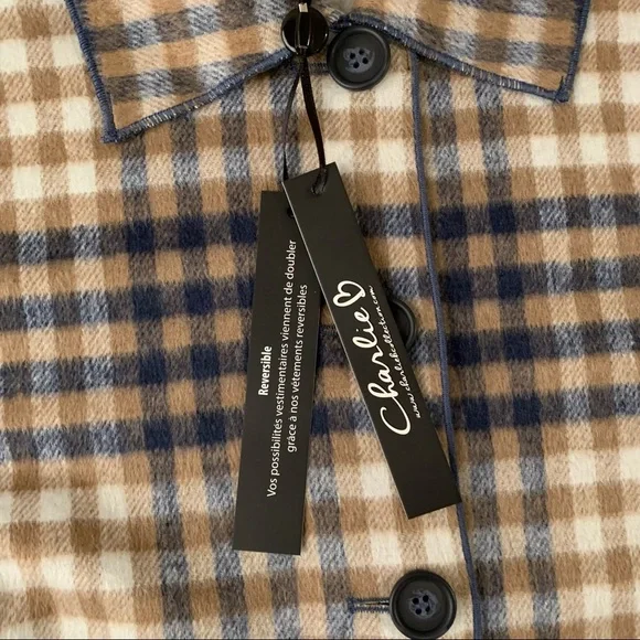 Charlie b collections reversible fall plaid button up coat - Picture 5 of 9